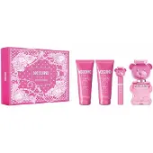 Moschino Edt Spray 100ml/Gel douche 100ml/Lotion corporelle 100ml/Edt Spray 10ml Toy 2 Bubble Gum Set