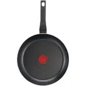 Tefal B55604, poêle ronde polyvalente, noire, titane, aluminium, indicateur de température