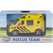 2 play retrait d'ambulance avec son et lumière 11 cm jaune