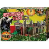 Kids Globe Dinoworld Dinopark mit Wachtürmen aus Holz Kinderspielzeug 610820