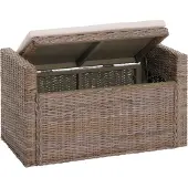 MCW Banquette Genua Rattan Compartiment de rangement