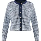 Mexx Cardigan bleu foncé / noir / blanc