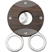 FOX Circle Cigar Cutter 744-ZW, Satin Sandvik 12C27, Ziricote Wood Titanium, coupe-cigare