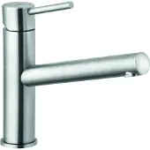 Kludi STEEL Mitigeur monocommandé pour évier, levier fermé, acier inox brossé, 44850F860