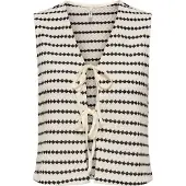 ONLY Gilet 'ONLEVA' noir / blanc