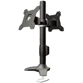 Aavara grommet stand for 2 screens 15 to 24" (support pour 2 écrans de 15 à 24 pouces) (Tables, 16 kg), Support de moniteur, Noir