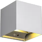 TRIO Applique d'extérieur LED avec détecteur TALENT, titane, 1 W, blanc chaud, 100 lm, métal, dimensions : 10 x 10 x 10,5 cm, IP44,