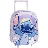 Disney Sac d'école 3D à roulettes Lilas 25,0 x 31,0 x 10,0 cm