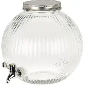 Excellent Housewares Getränkespender, Distributeur de boissons, Transparent, Argent