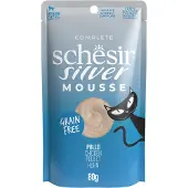 Schesir Silver Mousse 12 x 80 g pour chat – poulet
