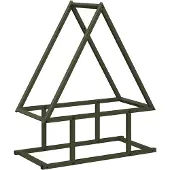 vidaXL Étagère à bois de chauffage vert olive 50x25x60 cm Acier laminé à froid