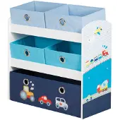 Roba Unité de rangement pour jouets Racer Bleu 63,5x30x60 cm MDF