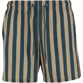 Urban Classics Shorts de bain beige foncé / vert foncé