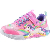 SKECHERS Baskets 'Unicorn Chaser' aqua / jaune / violet clair / rose clair