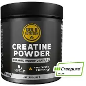 Gold Nutrition Creatine Powder Neutral Flavour 280g Noir