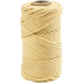 Creativ Company Cordon macramé jaune clair 4 mm 55 m Coton