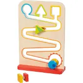 Goki Jouet d'éveil - - Toboggan zigzag - 3 formes - Bois - Mixte