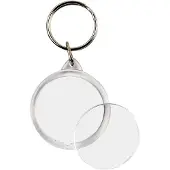Creativ Company Filles, Porte-clés, Porte-clés avec fente, 25 pièces, Transparent