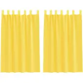 vidaXL Voile Rideaux avec passants 2 pcs. Jaune 140x175 cm