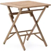Natur24 Table pliante Dandara, 66 x 66 x 75 cm, en bois d'acacia, finition naturelle