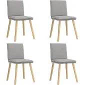 vidaXL Chaises de salle à manger 4 pcs. Tissu gris nuage