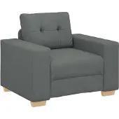 vidaXL Fauteuil gris foncé 100 x 78 x 80 cm en tissu