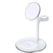 Choetech T585-F Station de charge par induction 3W1 Iphone 12/13, Airpods Pro, Apple Watch Blanc