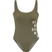Elbsand Maillot de bain olive / blanc
