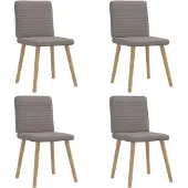 vidaXL Chaises de salle à manger 4 pcs. Tissu taupe