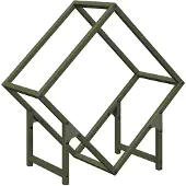 vidaXL Étagère à bois de chauffage vert olive 50x25x50 cm Acier laminé à froid