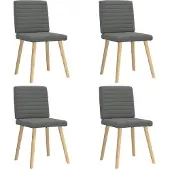 vidaXL Chaises de salle à manger 4 pcs. Tissu gris foncé