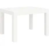 vidaXL Table de jardin blanche 59x47x40 cm PP