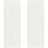 vidaXL Voile Rideaux avec poches pour tringles 2 pcs. Blanc