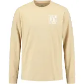Shiwi T-Shirt 'Noah' beige clair / blanc
