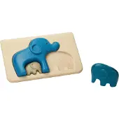 PlanToys Éléphant Puzzle - Naturel/Bleu - - UneTaille - Puzzle