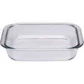 Alpina Plat de four en verre, Plat à gratin, Transparent