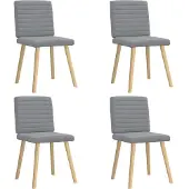 vidaXL Chaises de salle à manger 4 pcs. Tissu gris clair