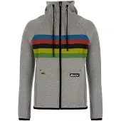 Santini Uci Hoodie Argenté S