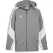 Puma Veste de survêtement gris / blanc