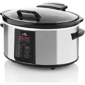 Eta Cuiseur lent Largo I 245 W I Cuve céramique d'un volume de 6L I 4 niveaux de puissance I Ecran LED I Signaux lumineux et sonores
