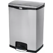 Rubbermaid 1901999 Poubelle à pédale Slim Jim, en métal, 90 litres
