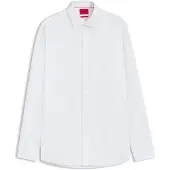 HUGO pour homme. 50519812 Chemise de coupe moderne en popeline blanche (40), Casuel, Fête, Coton, Classique, Manche longue