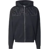 Karl kani Veste de survêtement noir / argent