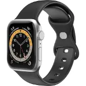 Celly Bracelet de montre en silicone 42/44/45mm (Silicone), Sangles de montre, Noir