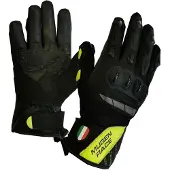 MUGENRACE Mia Court Gants Noir Jaune Néon Taille XL