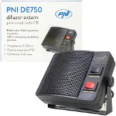 Pni Haut-parleur externe DE750 pour émetteurs radio CB, 8 ohms, 4 W, haut-parleur de 3 pouces, prise jack 3,5 mm