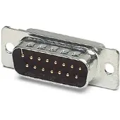 Phoenix Contact Connecteur D-SUB mâle 180 ° Nombre de pôles : 15 Coupe à souder VS-15-ST-DSUB-EG 10 pcs., Câble + prise électronique, Argent, Noir