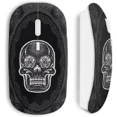 CAPACHEAP Souris sans Fil Tête de mort Design black