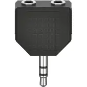 Hama Adaptateur audio, prise jack 3,5 mm - 2x prise jack 3,5 mm, stéréo, Adaptateur audio, Noir