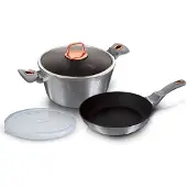 Berlinger Haus Casserole et Poêle BH-6070 Moonlight 24 cm Couleur Bleu-Gris